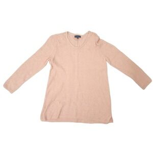 Karen Scott Women's Light  Sweater Light Pink Long Sleeves Size 1X Plus